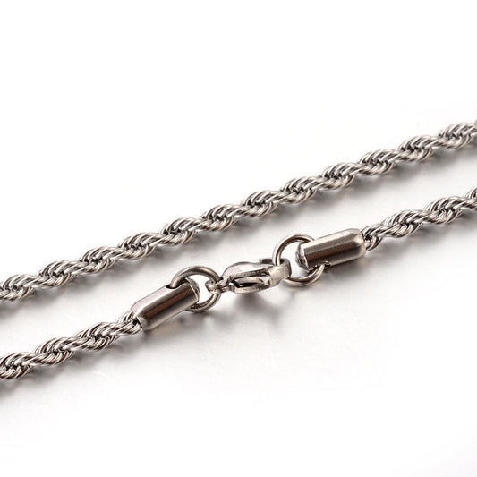 Stainless steel rope chain 45cm 3mm